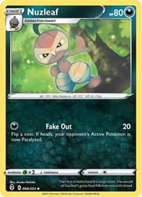 Nuzleaf - SWSH07: Evolving Skies - Pokemon card
