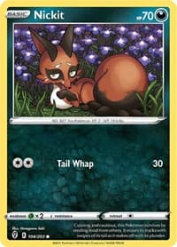 Nickit - SWSH07: Evolving Skies - Pokemon card