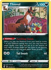 Thievul - SWSH07: Evolving Skies - Pokemon card