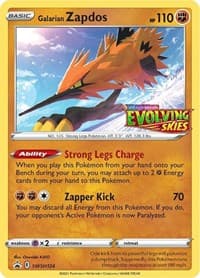 Galarian Zapdos - SWSH124 (Prerelease) - SWSH: Sword & Shield Promo Cards - Pokemon card