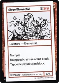Siege Elemental (No PW Symbol) - Mystery Booster: Convention Edition Exclusives - Magic: The Gathering card