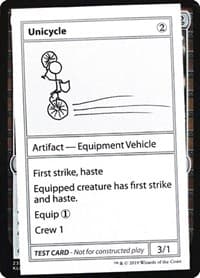 Unicycle (No PW Symbol) - Mystery Booster: Convention Edition Exclusives - Magic: The Gathering card