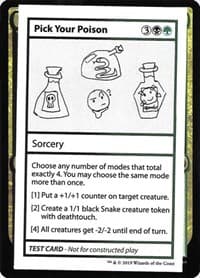 Pick Your Poison (No PW Symbol) - Mystery Booster: Convention Edition Exclusives - Magic: The Gathering card