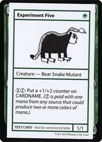 Experiment Five (No PW Symbol) - Mystery Booster: Convention Edition Exclusives - Magic: The Gathering card