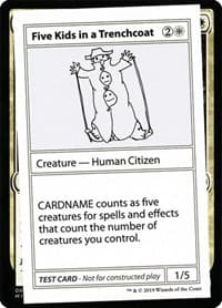 Five Kids in a Trenchcoat (No PW Symbol) - Mystery Booster: Convention Edition Exclusives - Magic: The Gathering card