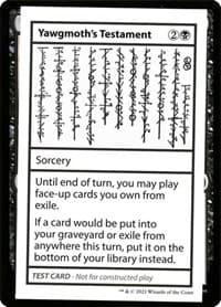 Yawgmoth's Testament (No PW Symbol) - Mystery Booster: Convention Edition Exclusives - Magic: The Gathering card