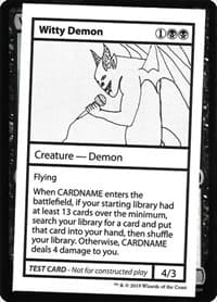 Witty Demon (No PW Symbol) - Mystery Booster: Convention Edition Exclusives - Magic: The Gathering card
