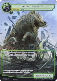 Agrade, Giant Pig (Full Art) - The Seventh - Force of Will card