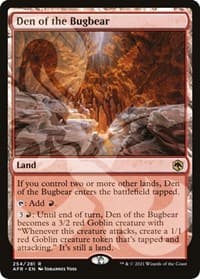 Den of the Bugbear - AFR Ampersand Promos - Magic: The Gathering card