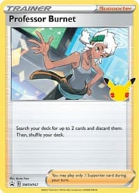 Professor Burnet - SWSH167 (25th Anniversary Stamp) - SWSH: Sword & Shield Promo Cards - Pokemon card