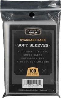 Soft Card Sleeves for Standard Size Trading Cards (100-Count) - Cardboard Gold Card Sleeves - Card Sleeves card