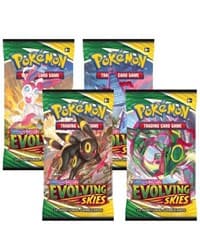 Evolving Skies Booster Pack Art Bundle [Set of 4] - SWSH07: Evolving Skies - Pokemon card