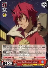 Victory Celebration, Benimaru - That Time I Got Reincarnated as a Slime Vol.2 - Weiss Schwarz card