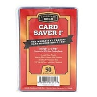 3"X4" Clear Semi-Rigid Card Saver 1 (50-Count) - Cardboard Gold Toploaders - Collectible Storage card