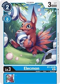 Elecmon - BT1-028 (Alternate Art) - Starter Deck 08: Ulforce Veedramon - Digimon Card Game card