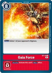 Gaia Force - ST1-16 (Alternate Art) - Starter Deck 07: Gallantmon - Digimon Card Game card