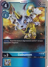 Gabumon - P-003 (Rainbow Foil) - Digimon Promotion Cards - Digimon Card Game card