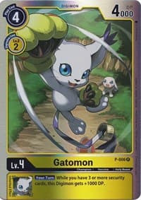 Gatomon - P-006 (Rainbow Foil) - Digimon Promotion Cards - Digimon Card Game card