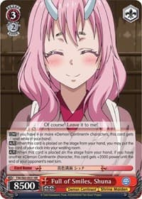 Full of Smiles, Shuna - That Time I Got Reincarnated as a Slime Vol.2 - Weiss Schwarz card