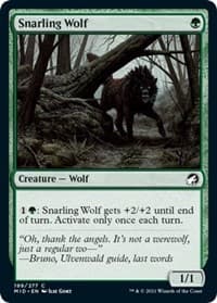 Snarling Wolf - Innistrad: Midnight Hunt - Magic: The Gathering card