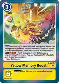 Yellow Memory Boost! - Digimon Promotion Cards - Digimon Card Game card
