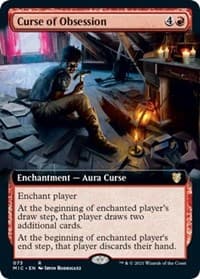 Curse of Obsession (Extended Art) - Commander: Innistrad: Midnight Hunt - Magic: The Gathering card