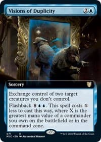 Visions of Duplicity (Extended Art) - Commander: Innistrad: Midnight Hunt - Magic: The Gathering card
