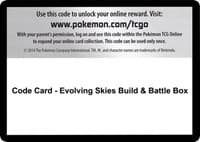 Code Card - Evolving Skies Build & Battle Box - SWSH07: Evolving Skies - Pokemon card