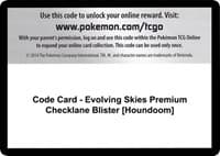 Code Card - Evolving Skies Premium Checklane Blister [Houndoom] - SWSH07: Evolving Skies - Pokemon card