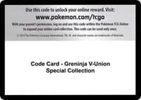 Code Card - Greninja V-UNION Special Collection - SWSH07: Evolving Skies - Pokemon card