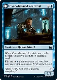 Overwhelmed Archivist - Innistrad: Midnight Hunt - Magic: The Gathering card