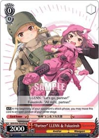 "Partner" LLENN & Fukaziroh (Alternate Art Promo) - SAO Alternative–Gun Gale Online - Weiss Schwarz card