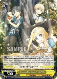 "Memories That Shouldn't Exist" Alice (Alternate Art Promo) - Sword Art Online -Alicization- - Weiss Schwarz card
