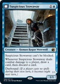Suspicious Stowaway - Innistrad: Midnight Hunt - Magic: The Gathering card