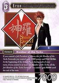 Reno - Crystal Dominion - Final Fantasy TCG card
