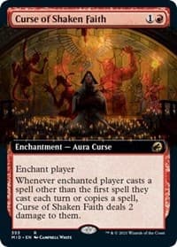 Curse of Shaken Faith (Extended Art) - Innistrad: Midnight Hunt - Magic: The Gathering card
