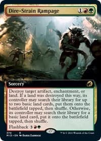 Dire-Strain Rampage (Extended Art) - Innistrad: Midnight Hunt - Magic: The Gathering card