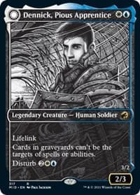 Dennick, Pious Apprentice (Showcase) - Innistrad: Midnight Hunt - Magic: The Gathering card