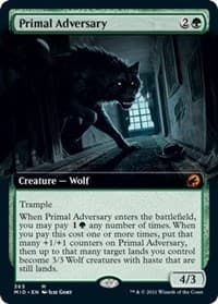 Primal Adversary (Extended Art) - Innistrad: Midnight Hunt - Magic: The Gathering card