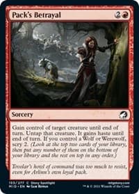 Pack's Betrayal - Innistrad: Midnight Hunt - Magic: The Gathering card