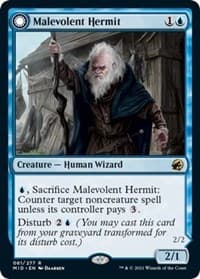 Malevolent Hermit - Innistrad: Midnight Hunt - Magic: The Gathering card