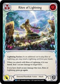 Rites of Lightning (Blue) - Tales of Aria - Flesh and Blood TCG card