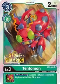 Tentomon - BT1-066 (Store Champion) - Release Special Booster 1.0 - Digimon Card Game card
