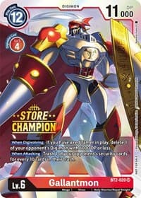 Gallantmon - BT2-020 (Store Champion) - Release Special Booster 1.0 - Digimon Card Game card
