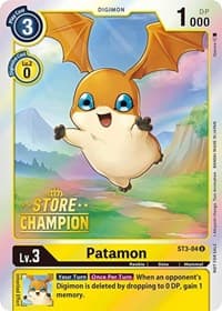 Patamon - ST3-04 (Store Champion) - Starter Deck 03: Heaven's Yellow - Digimon Card Game card
