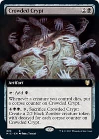 Crowded Crypt (Extended Art) - Commander: Innistrad: Midnight Hunt - Magic: The Gathering card