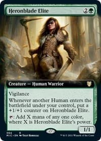 Heronblade Elite (Extended Art) - Commander: Innistrad: Midnight Hunt - Magic: The Gathering card