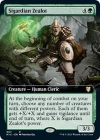Sigardian Zealot (Extended Art) - Commander: Innistrad: Midnight Hunt - Magic: The Gathering card