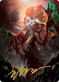 Wrenn and Seven Art Card (Gold-Stamped Signature) - Art Series: Innistrad: Midnight Hunt - Magic: The Gathering card