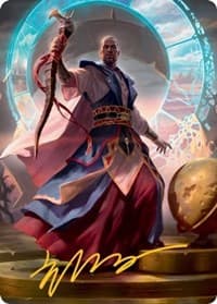 Teferi, Who Slows the Sunset Art Card (Gold-Stamped Signature) - Art Series: Innistrad: Midnight Hunt - Magic: The Gathering card